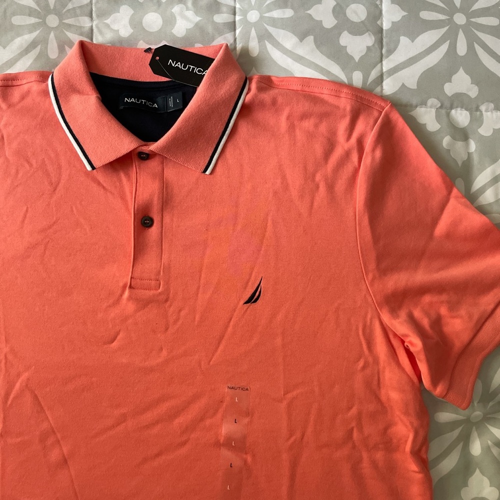 Nautical Coral Polo